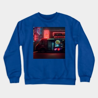 Cyberpunk Tokyo Ramen Food Truck Crewneck Sweatshirt